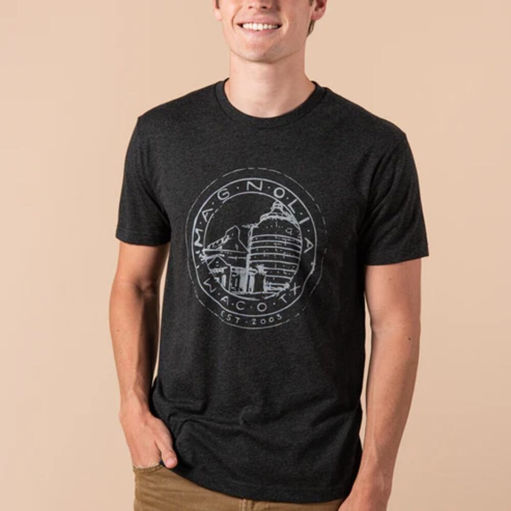 Next Level Apparel Magnolia Waco Texas Silos Graphic T-Shirt Youth Size Medium